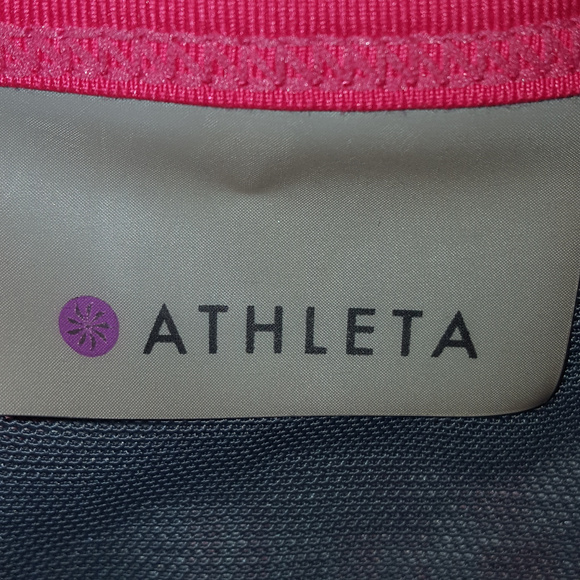 Athleta Tank, cinch hem, coral/white EUC XS - Picture 2 of 8